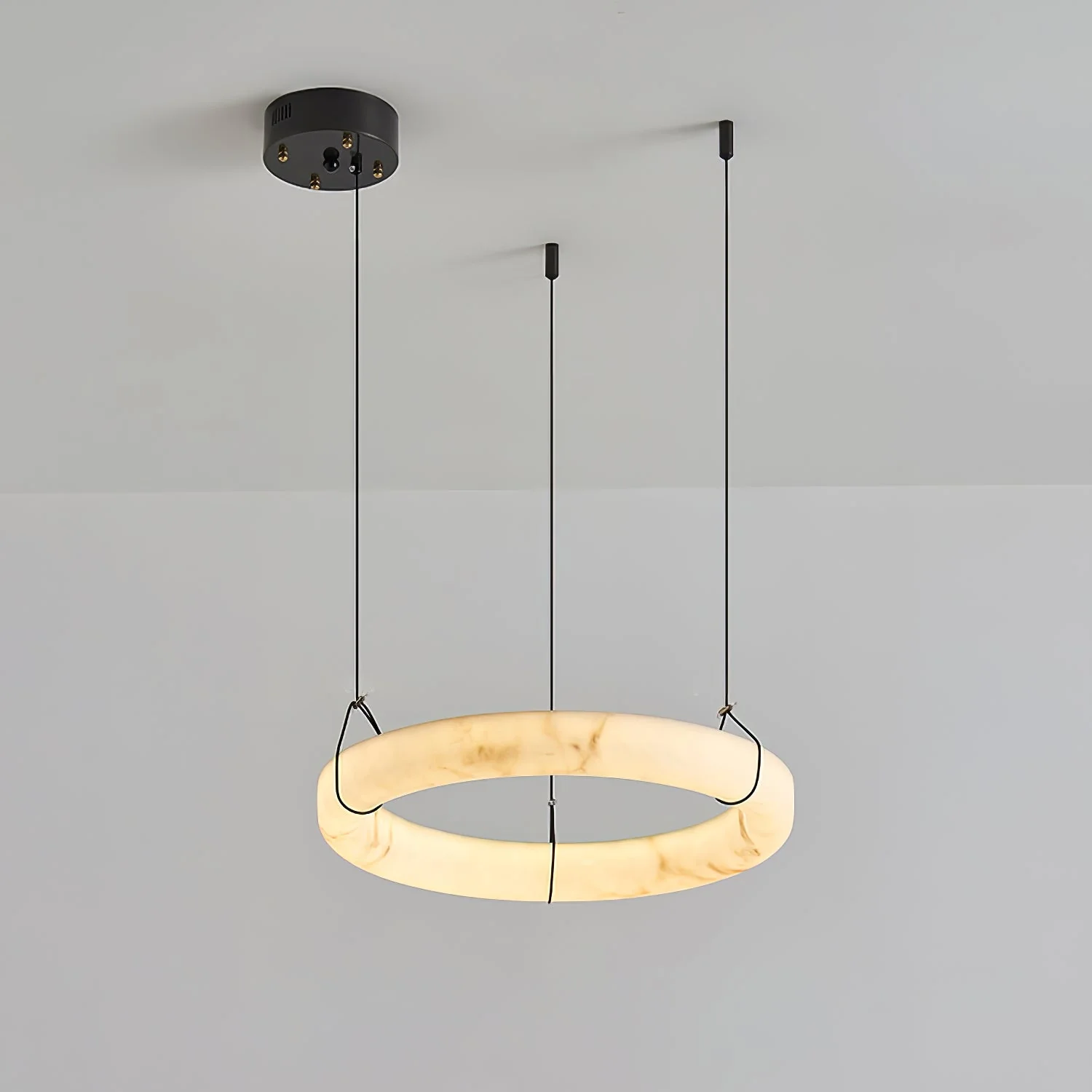 Alabaster Ring Pendant Lamp - Image 12
