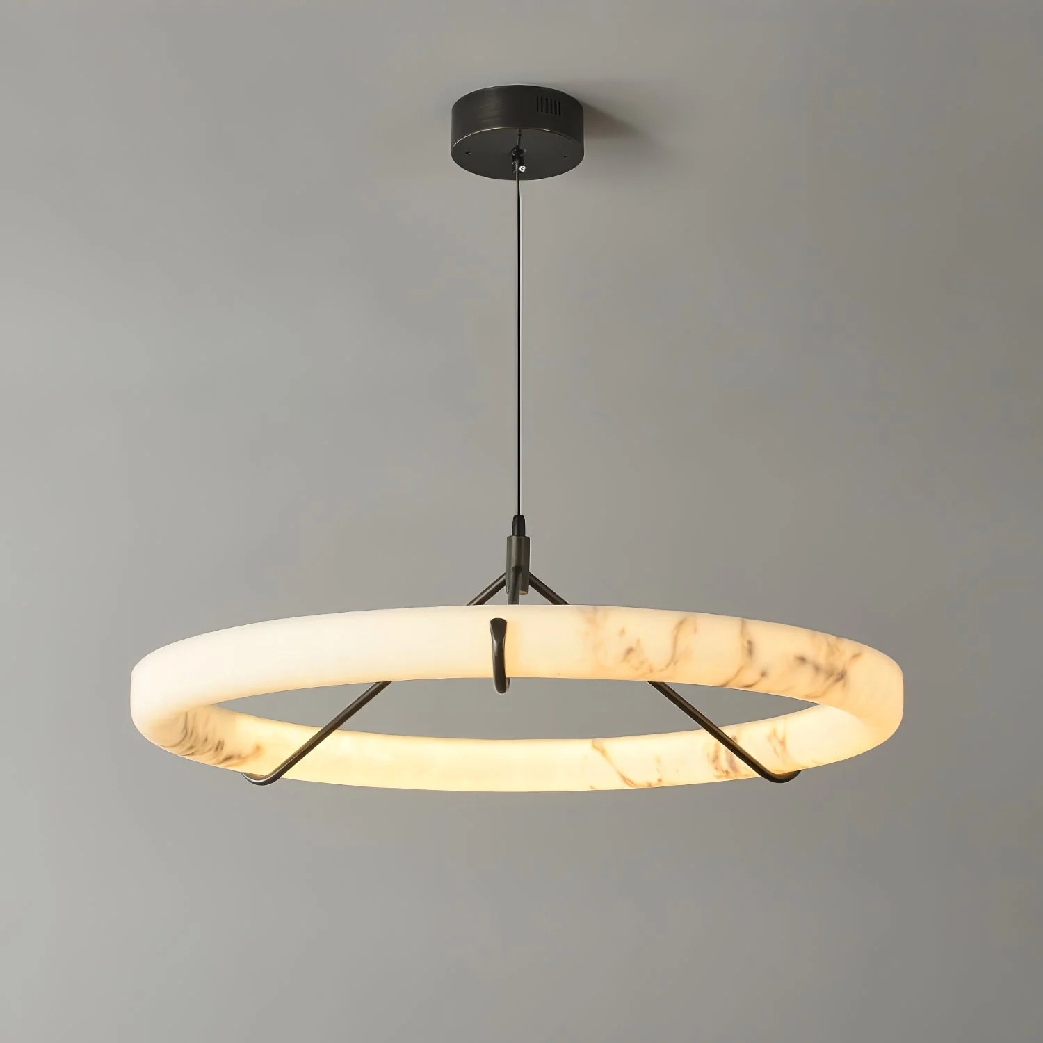 Alabaster Ring Pendant Lamp - Image 14