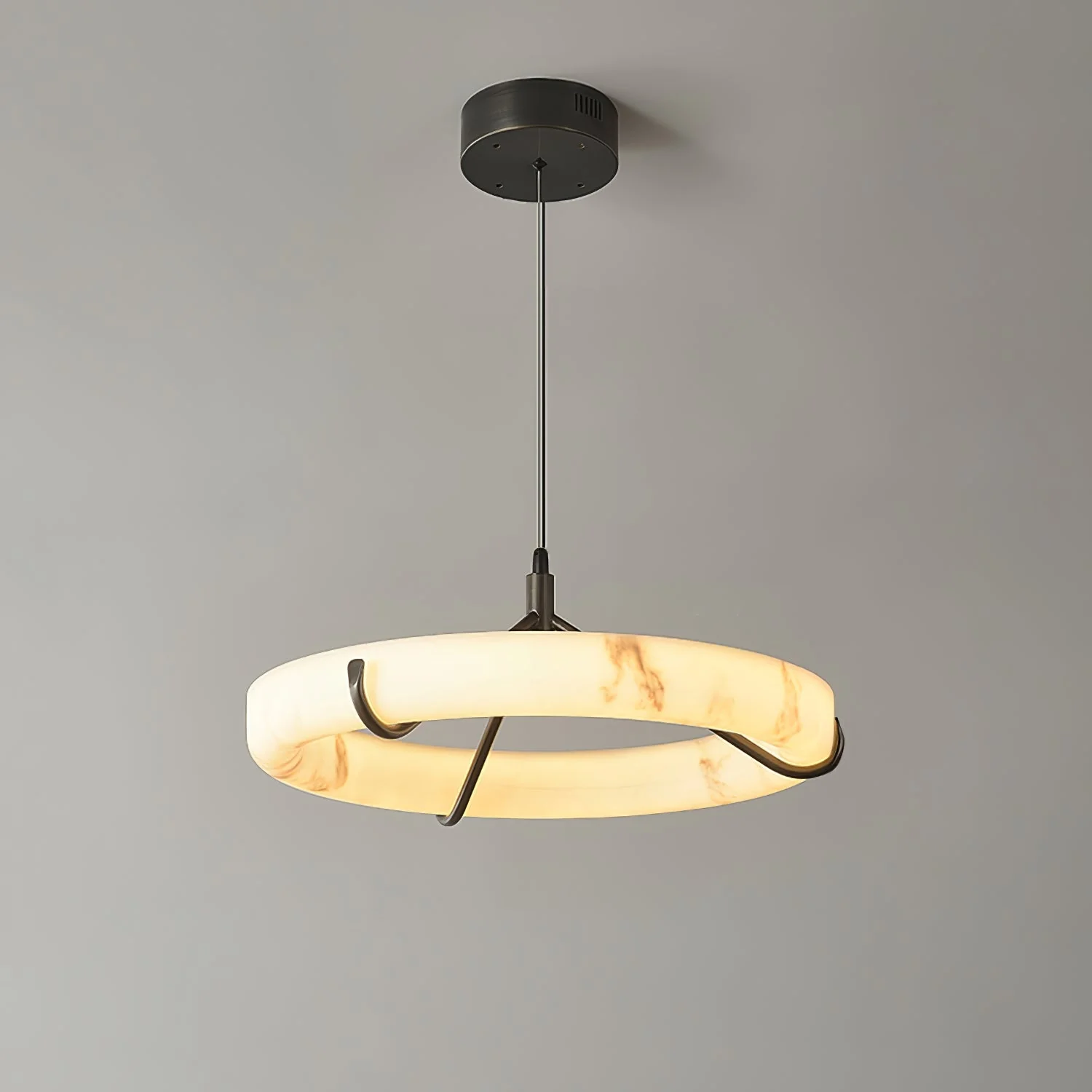 Alabaster Ring Pendant Lamp - Image 15