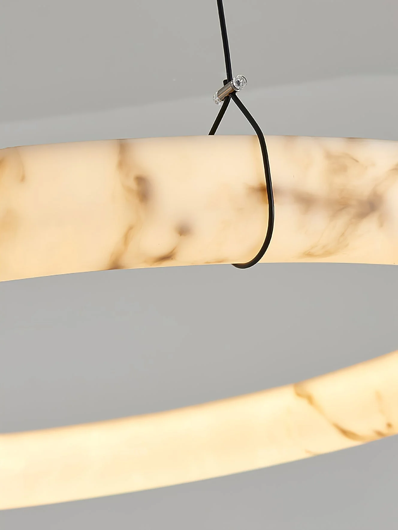 Alabaster Ring Pendant Lamp - Image 5