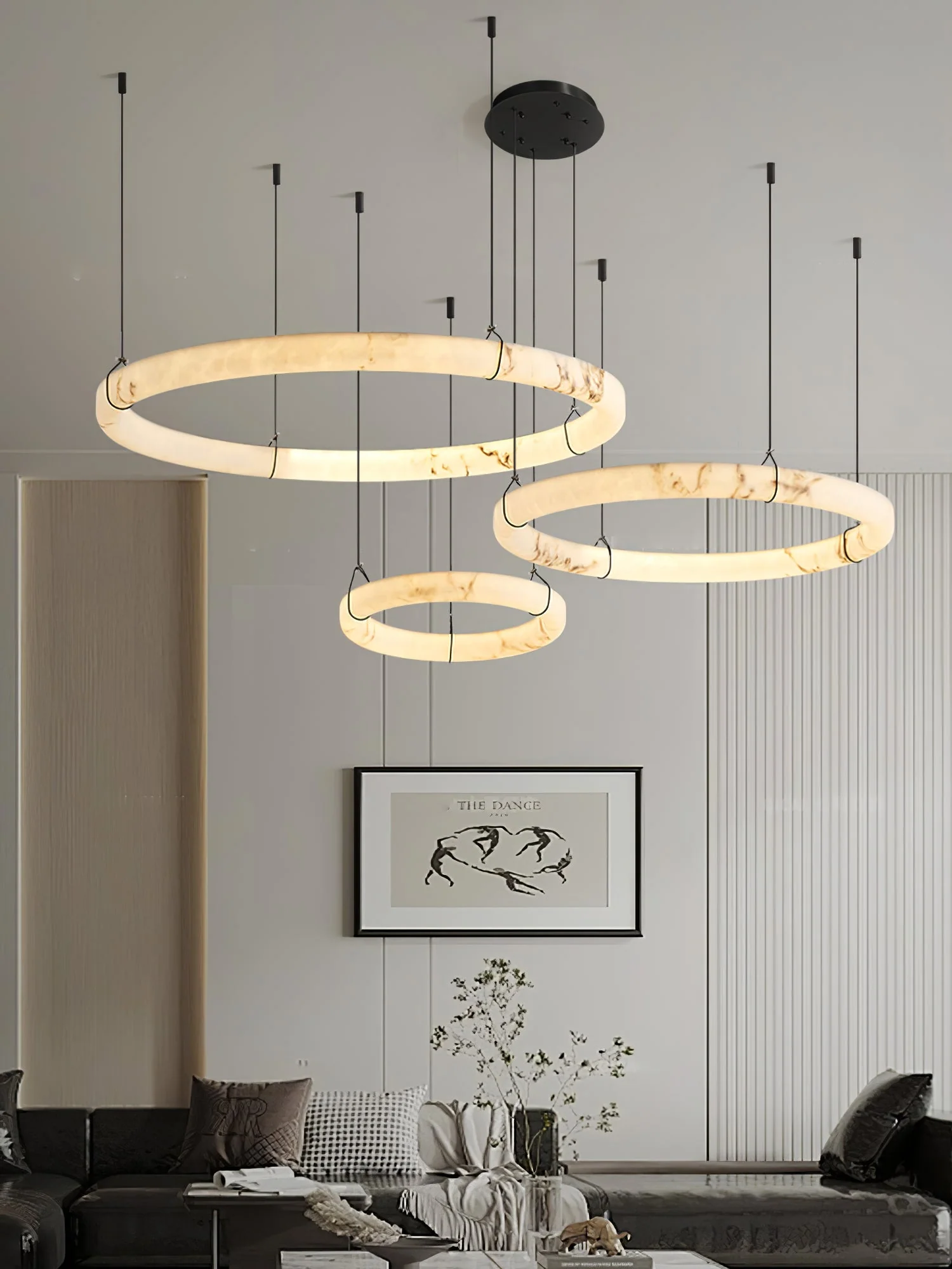Alabaster Ring Pendant Lamp - Image 7