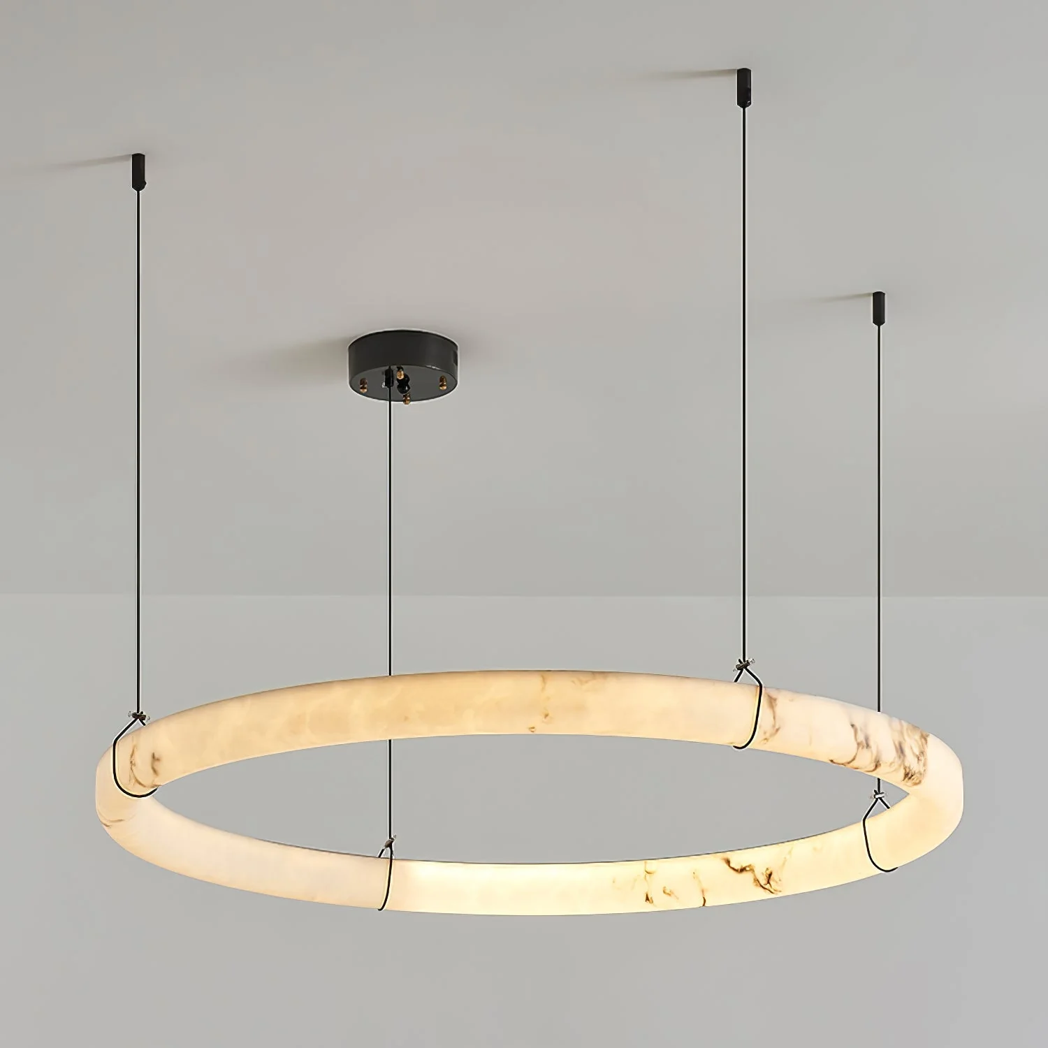 Alabaster Ring Pendant Lamp - Image 9