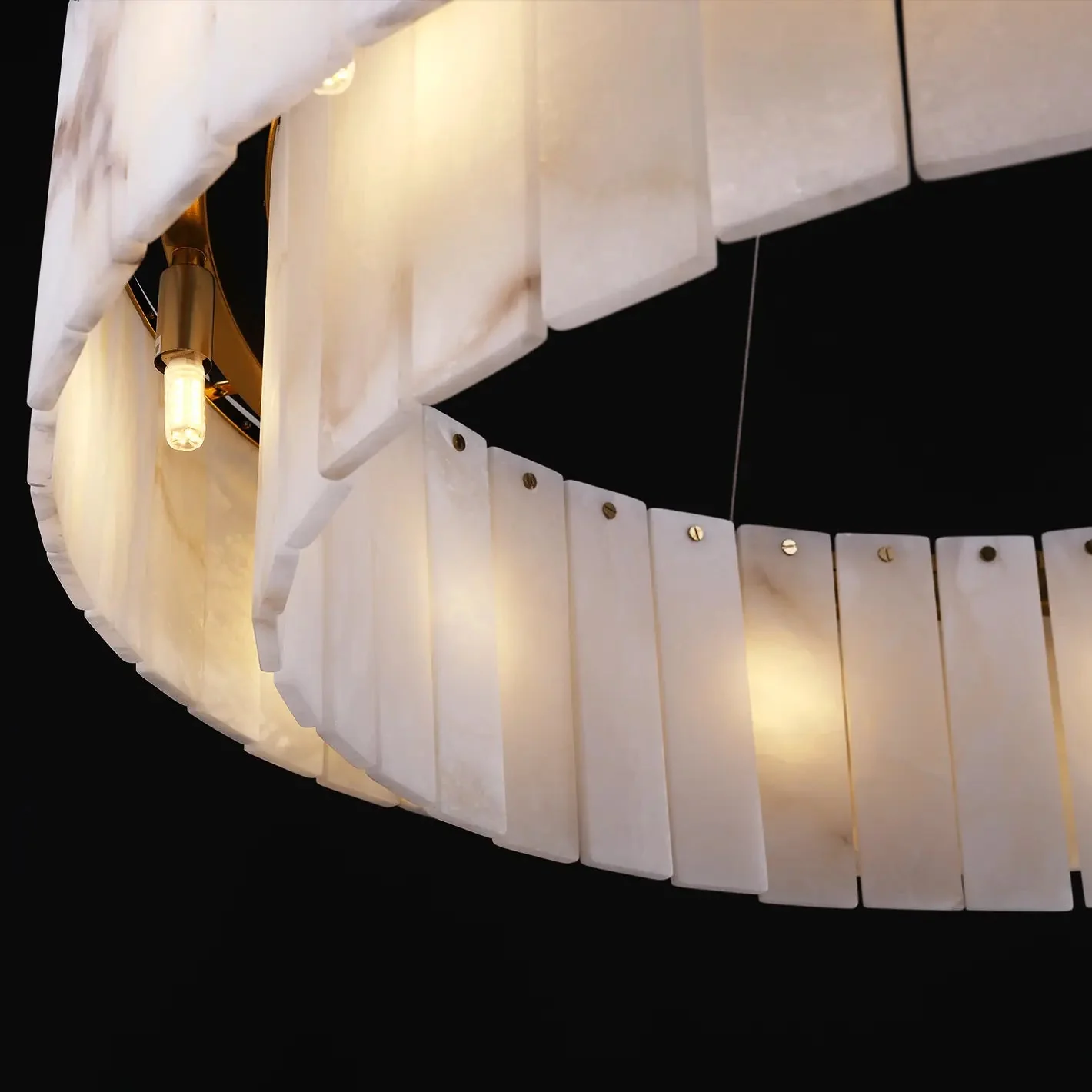 Celine Alabaster Round Chandelier 31" Fast Shipping - Image 6