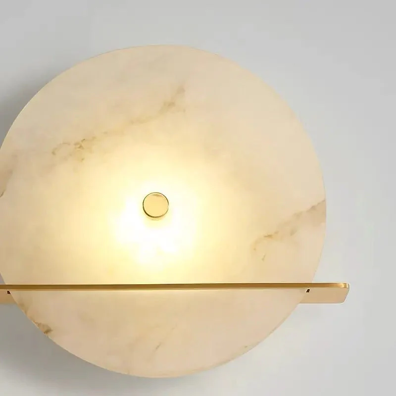 Alabaster Round Wall Sconce Lighting - Image 5