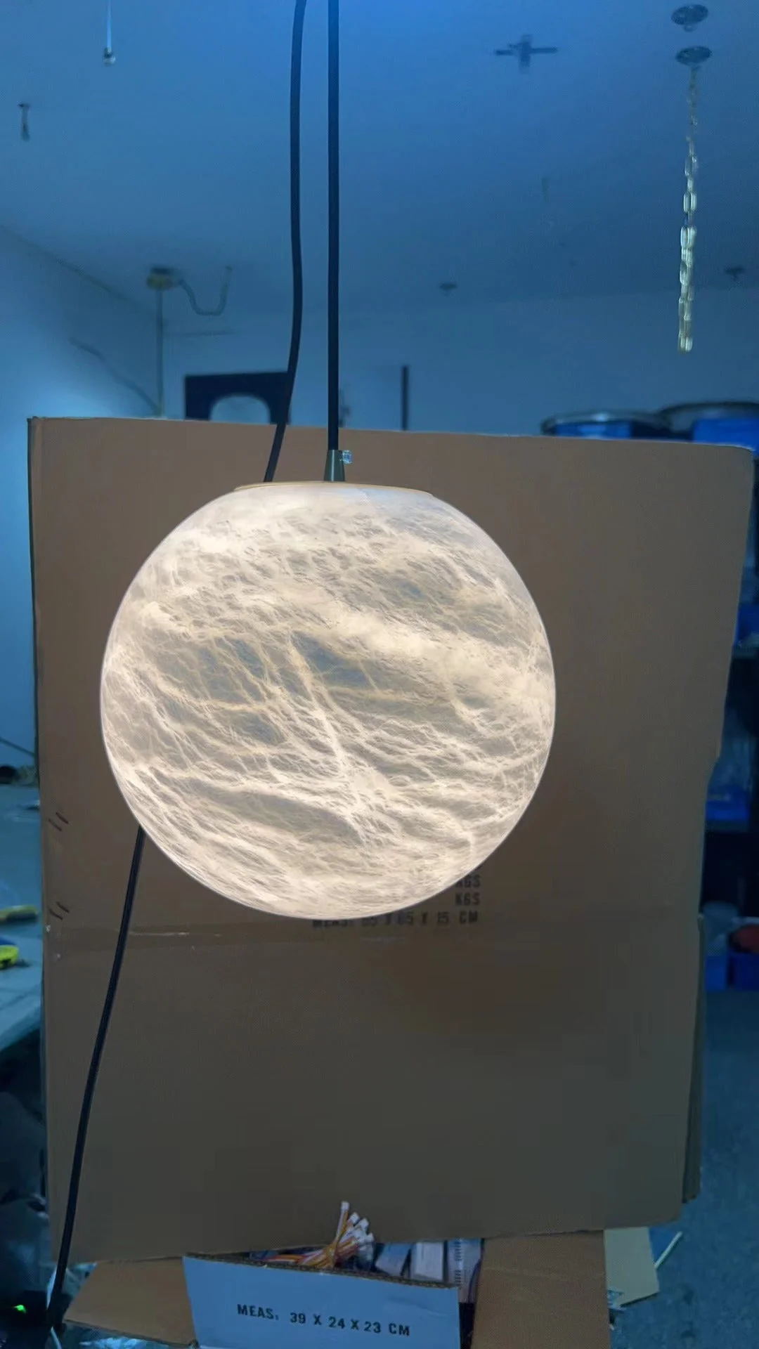 Alabaster Spherical Pendant Light - Image 2