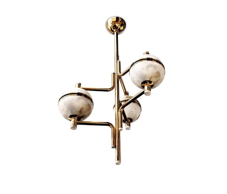 Alabaster Suspension Chandelier - Image 3