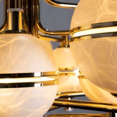 Alabaster Suspension Chandelier - Image 5
