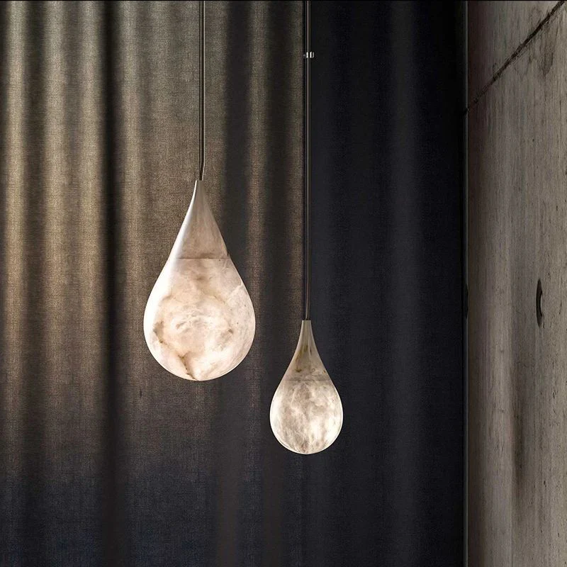 Alabaster Teardrop Single Pendant - Image 13