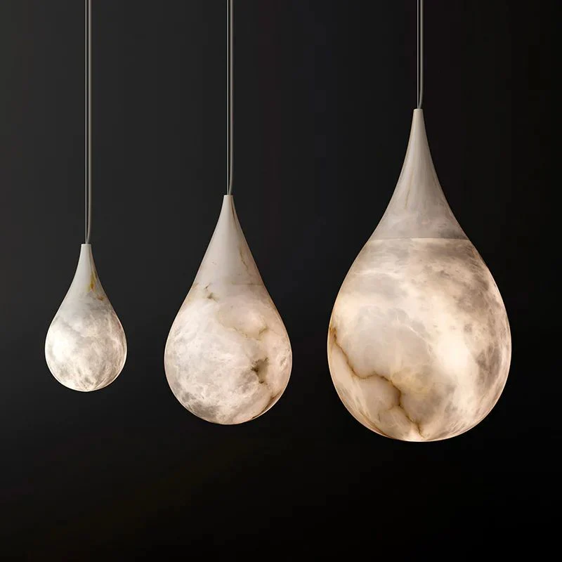 Alabaster Teardrop Single Pendant - Image 14