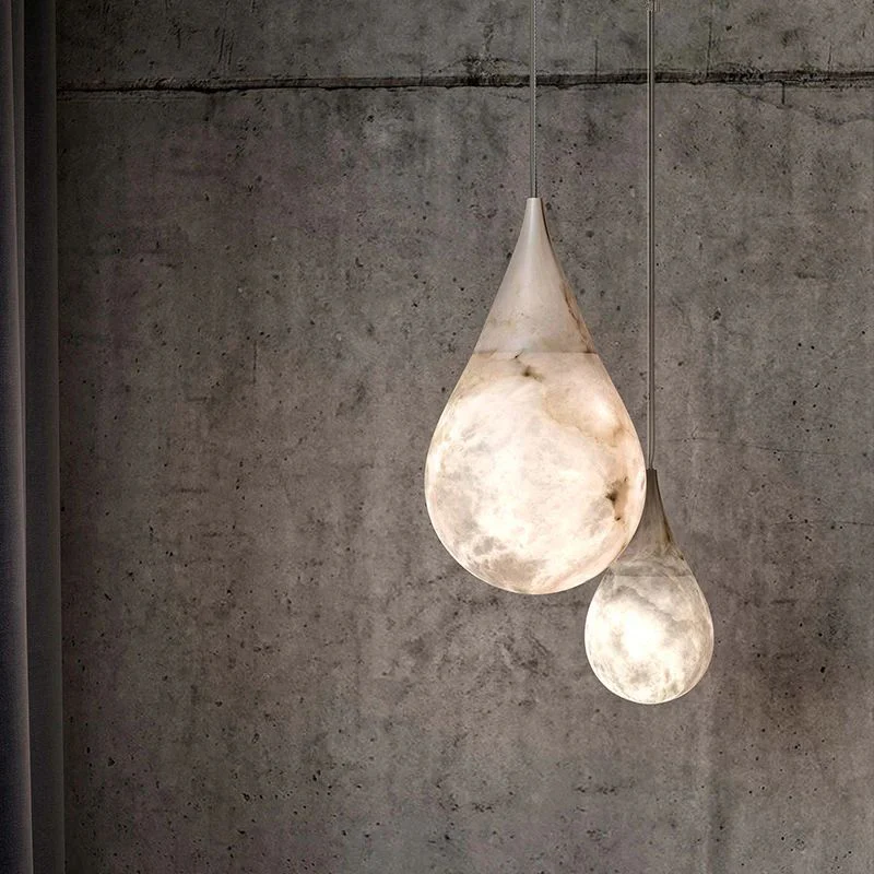 Alabaster Teardrop Single Pendant - Image 15