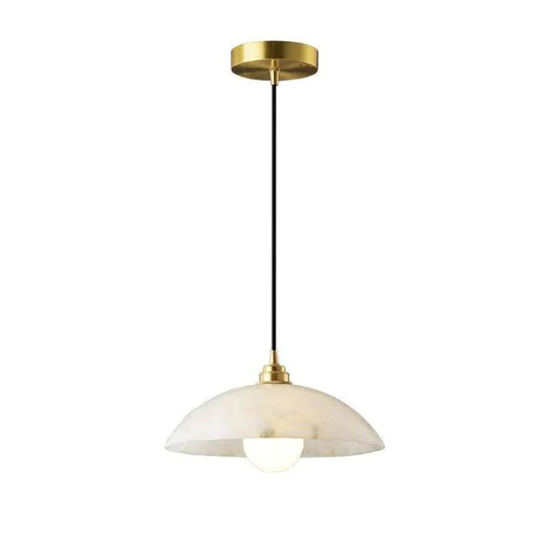 Alabaster Umbrella Pendant 11.8" D 15.7" D - Image 4