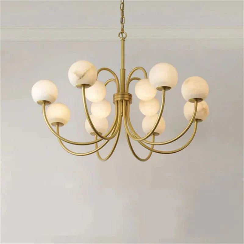 Alabaster Vintage Chandelier - Image 2