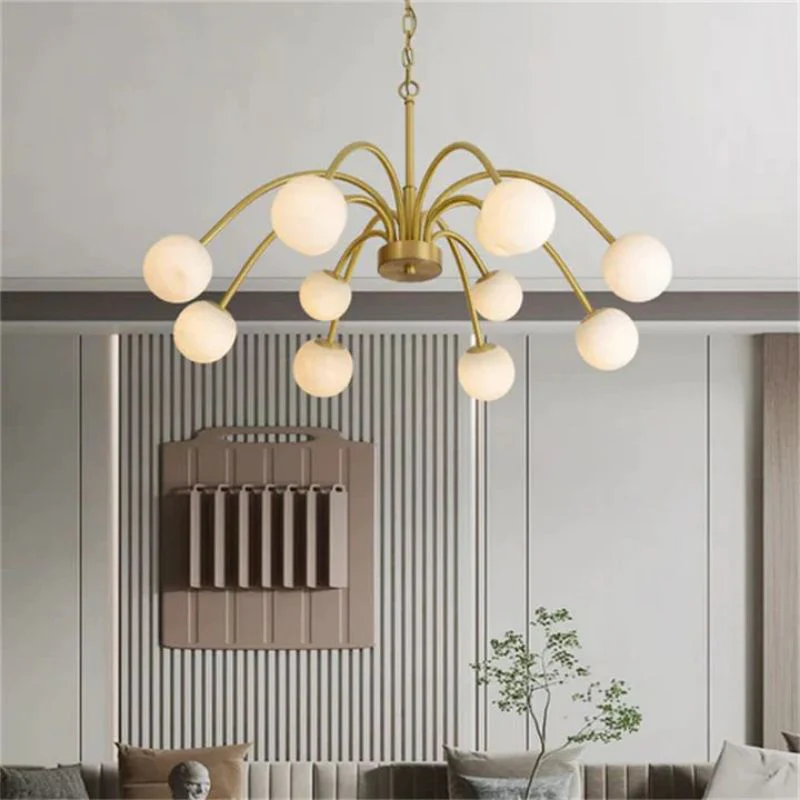 Alabaster Vintage Chandelier - Image 4