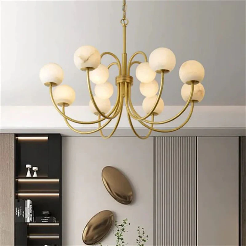 Alabaster Vintage Chandelier - Image 7