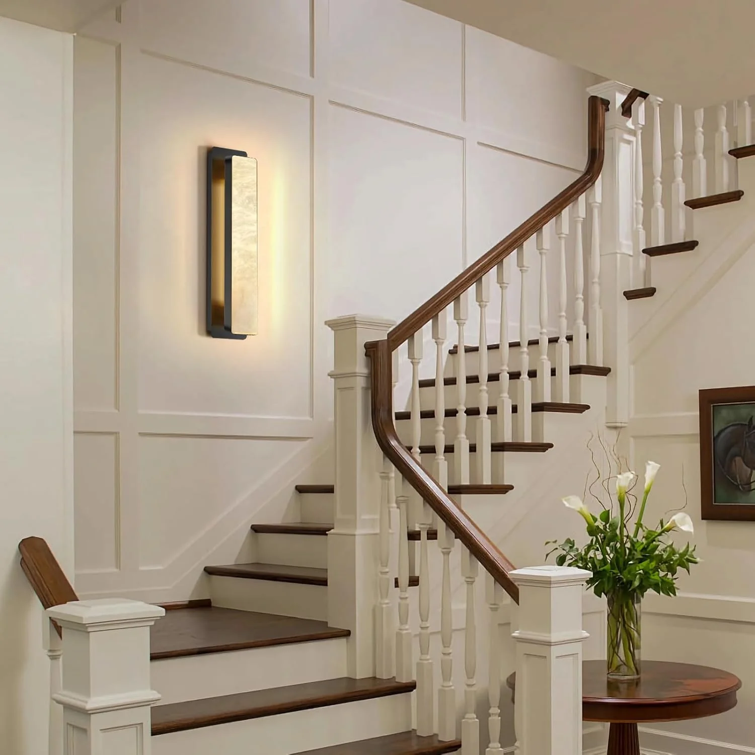 Melange Alabaster Rectangle Wall Sconces 20" - Image 10