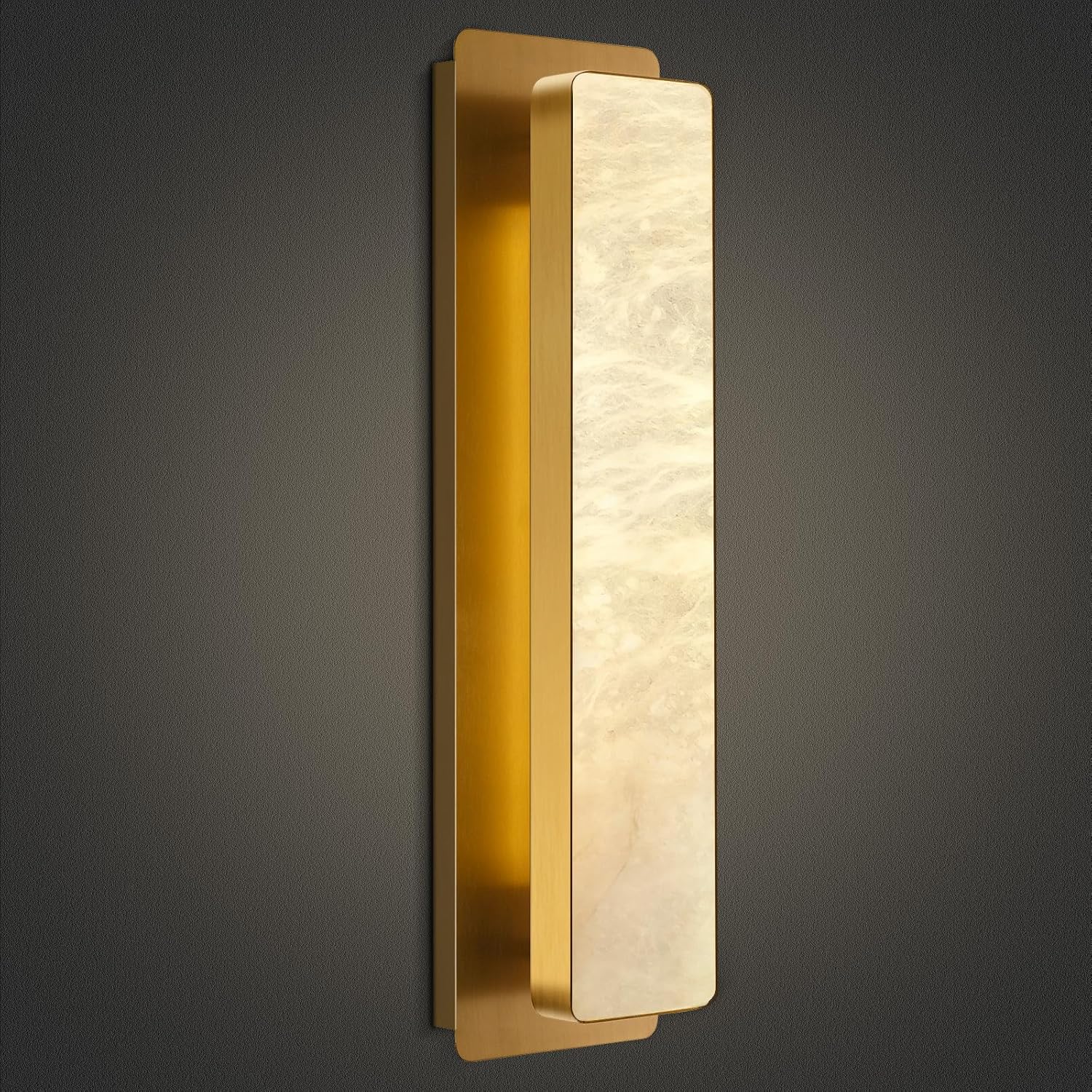 Melange Alabaster Rectangle Wall Sconces 20" - Image 6
