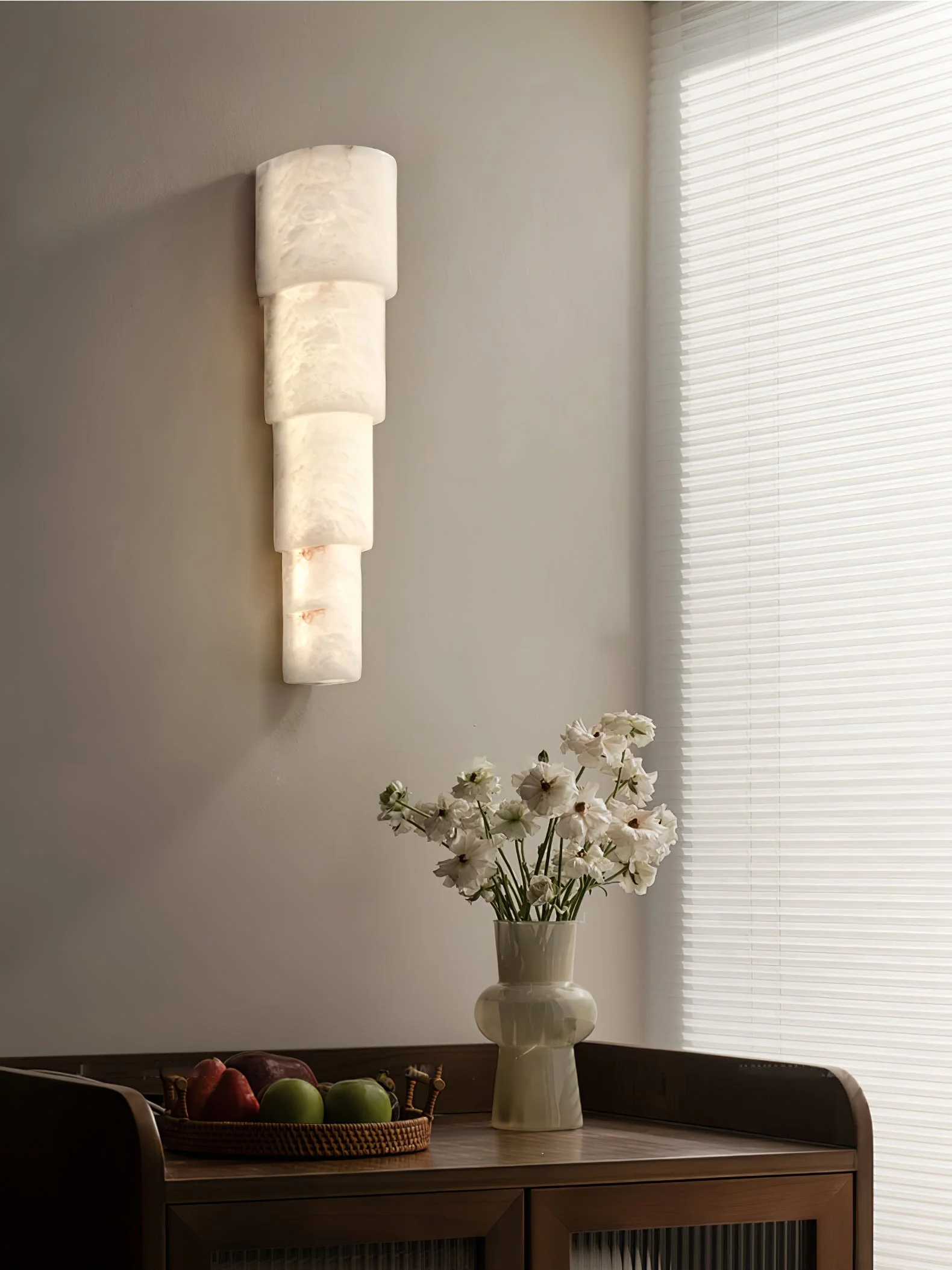 Alba Cascade Alabaster Wall Sconce - Image 10