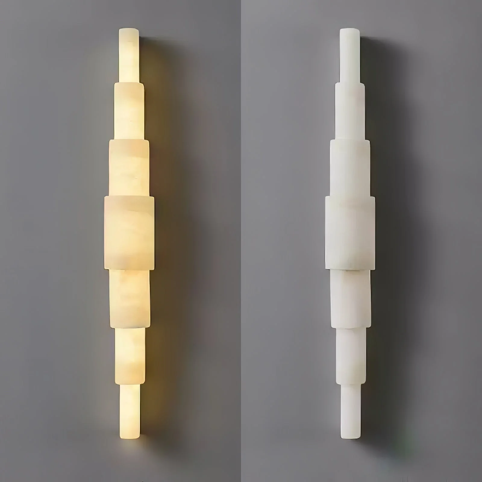 Alba Cascade Alabaster Wall Sconce - Image 5