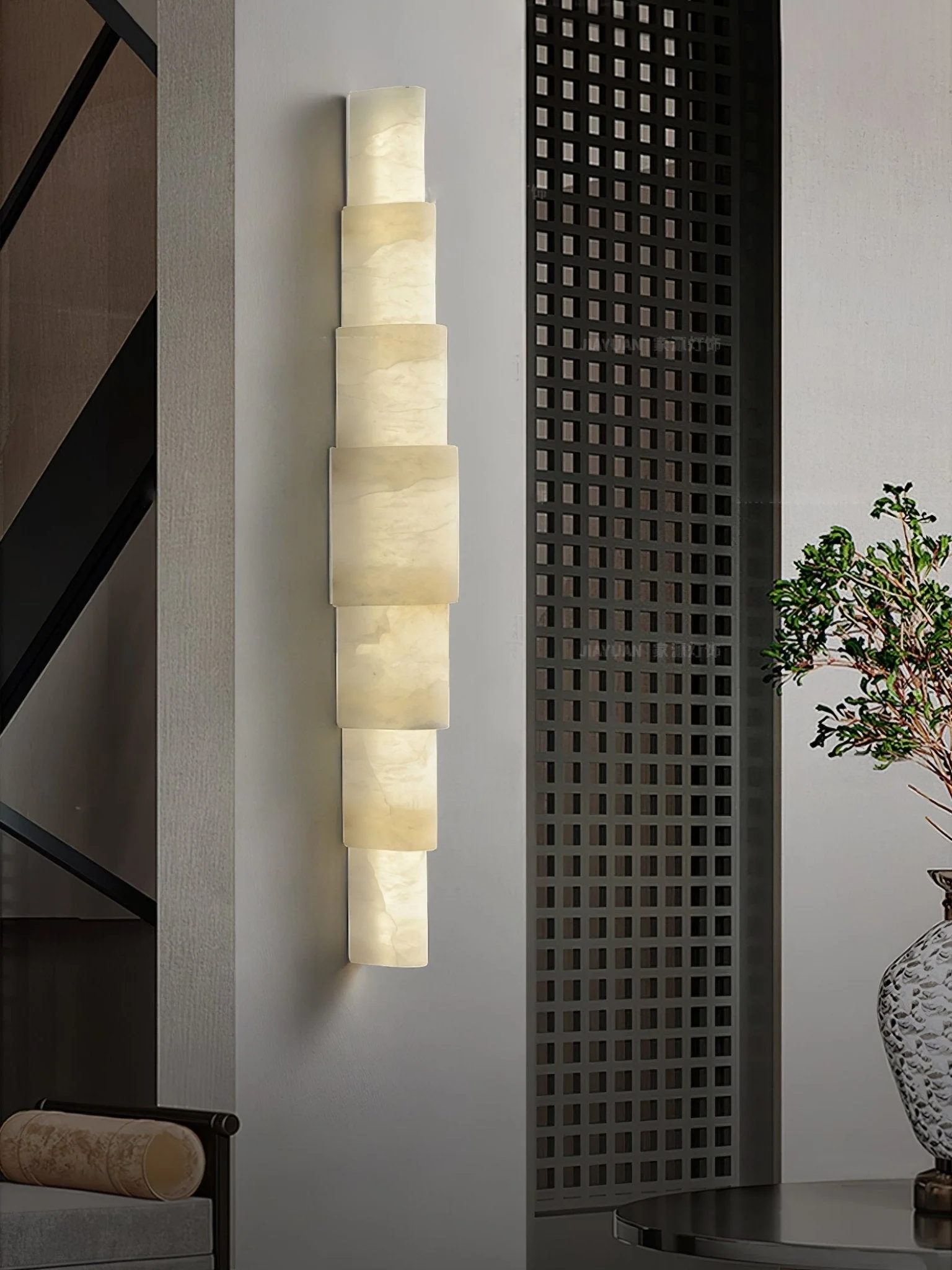 Alba Cascade Alabaster Wall Sconce - Image 9