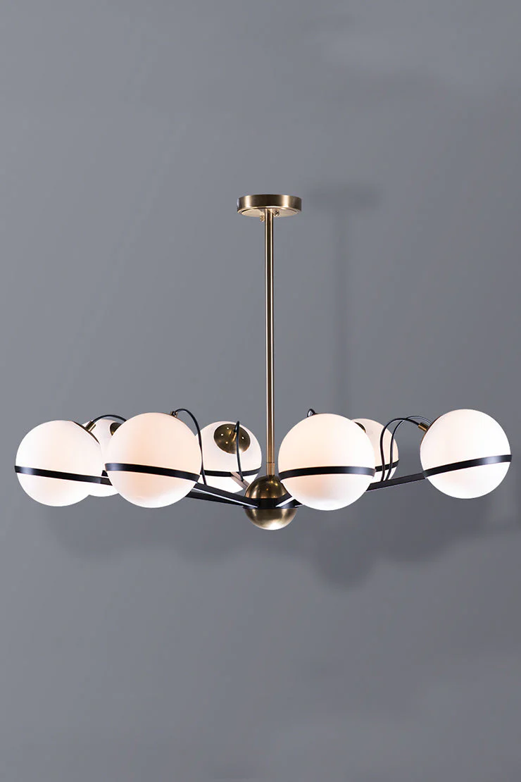 Alba Milk Glass Globe Chandelier - Image 6