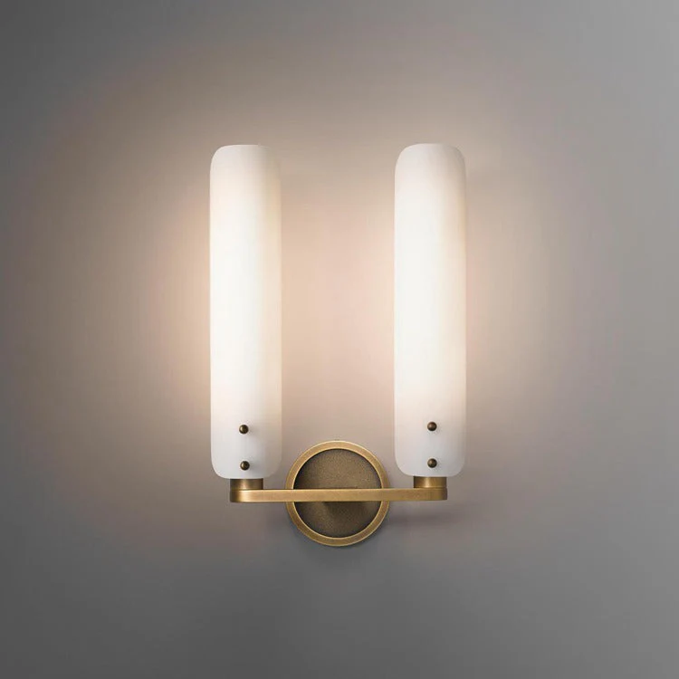 Ale White Shade 2-Head Wall Sconce 16"H - Image 11