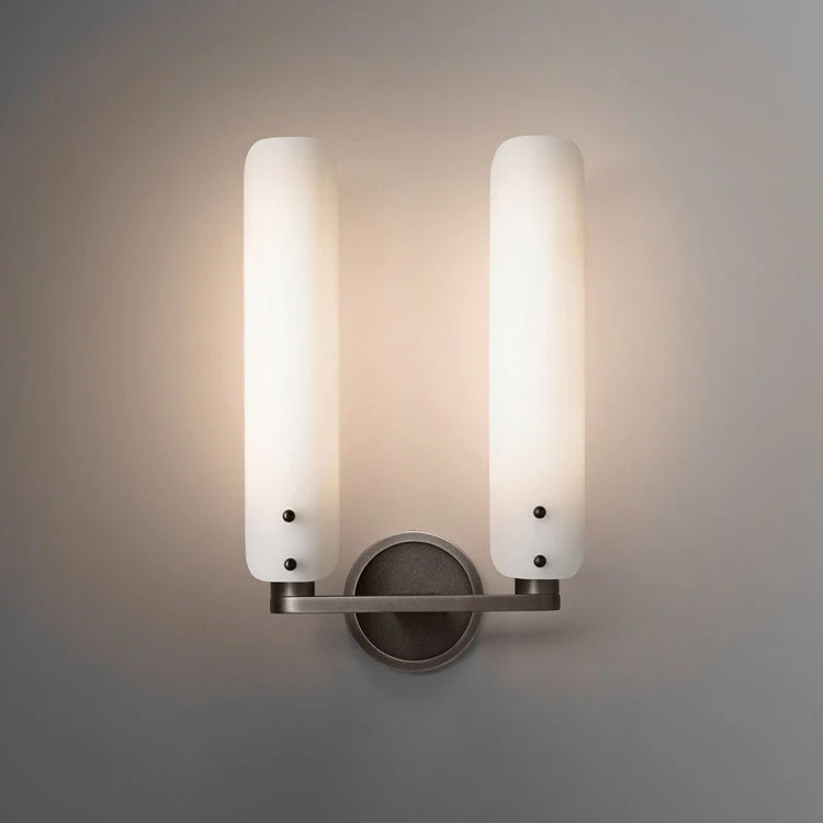 Ale White Shade 2-Head Wall Sconce 16"H - Image 4