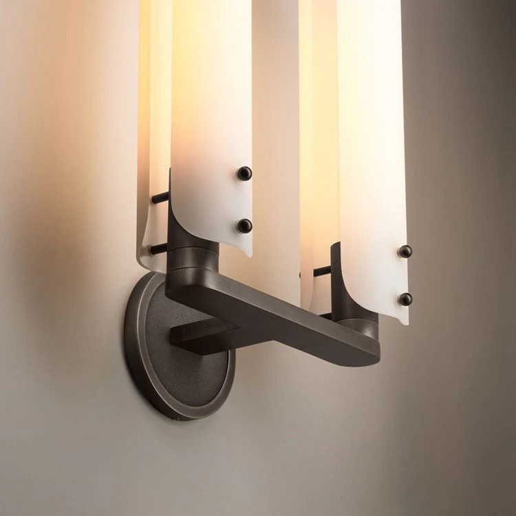 Ale White Shade 2-Head Wall Sconce 16"H - Image 9