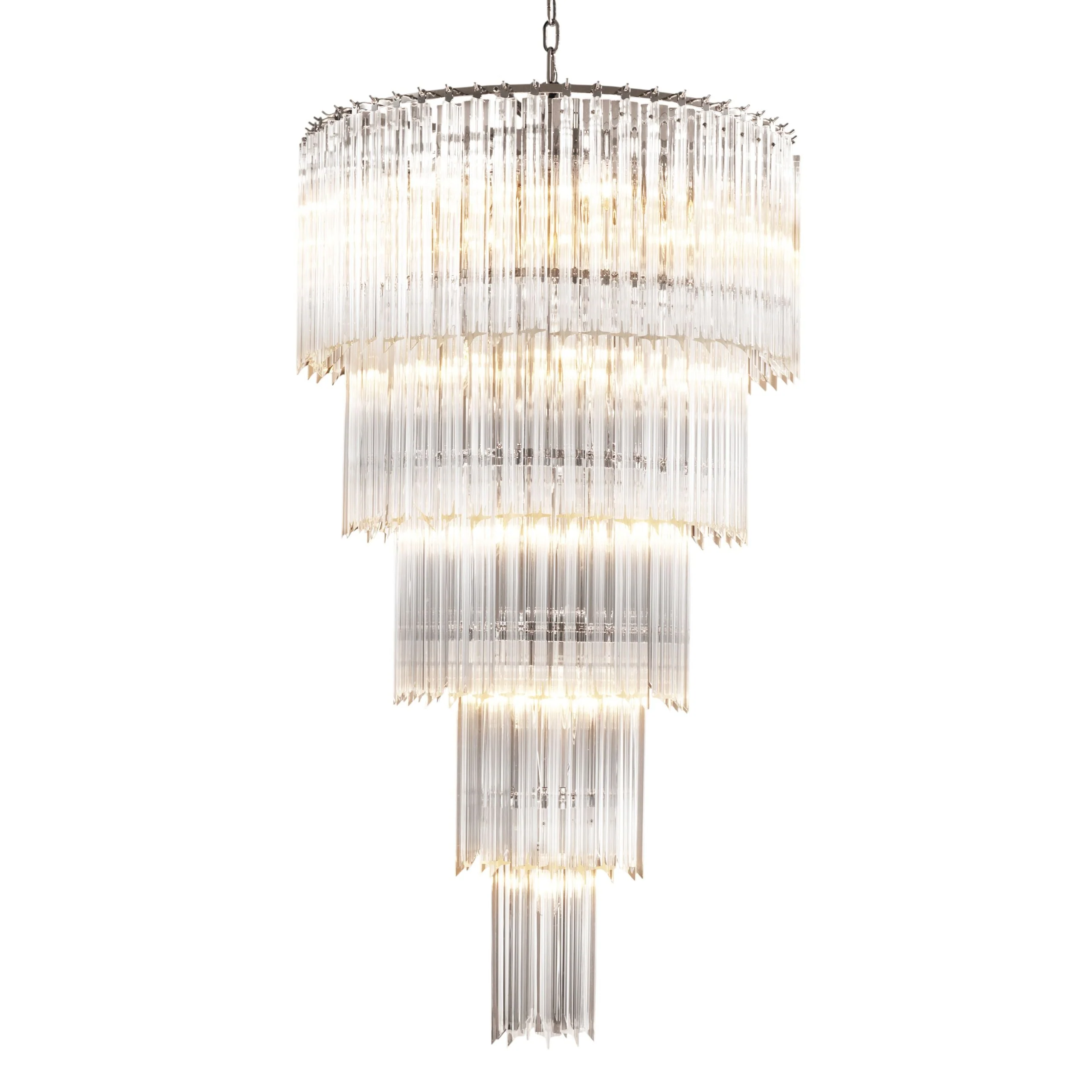 Alpina Modern Glass Chandelier - [Nickel] - Image 5
