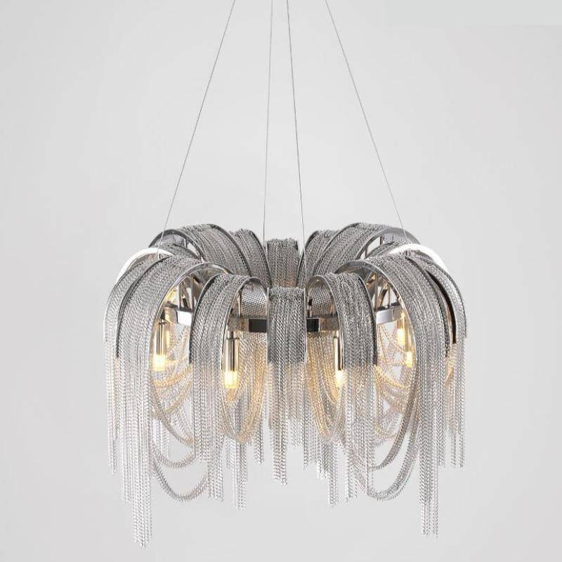 Cadena Aluminum Chain Tassel Chandelier - Image 6