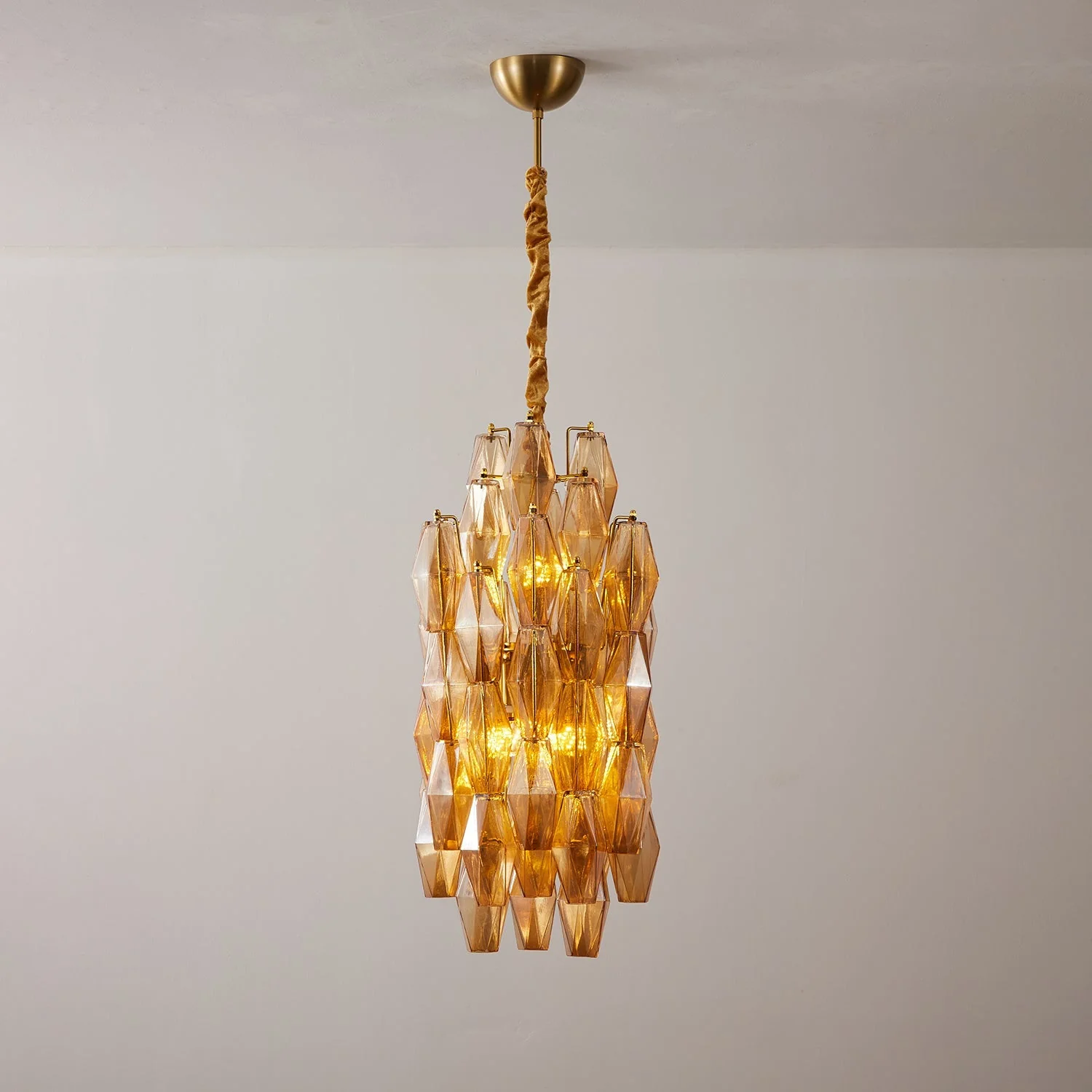 Amber Prism Long Chandelier - Image 9