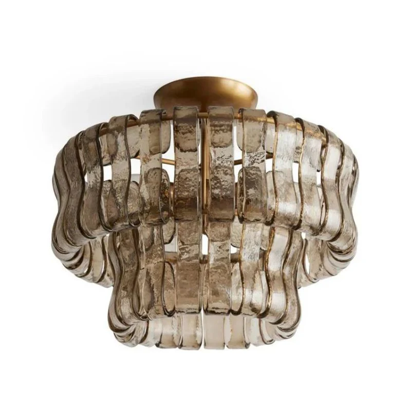 Amor 2-Tier Ghiaccio Glass Round Flushmount 18" - Image 12