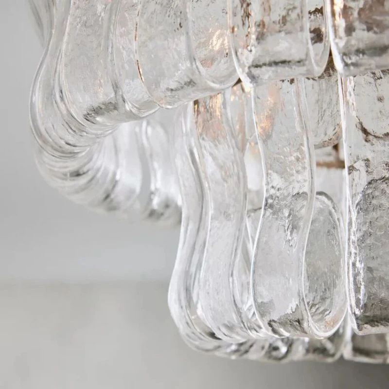 Amor 2-Tier Ghiaccio Glass Round Flushmount 18" - Image 5