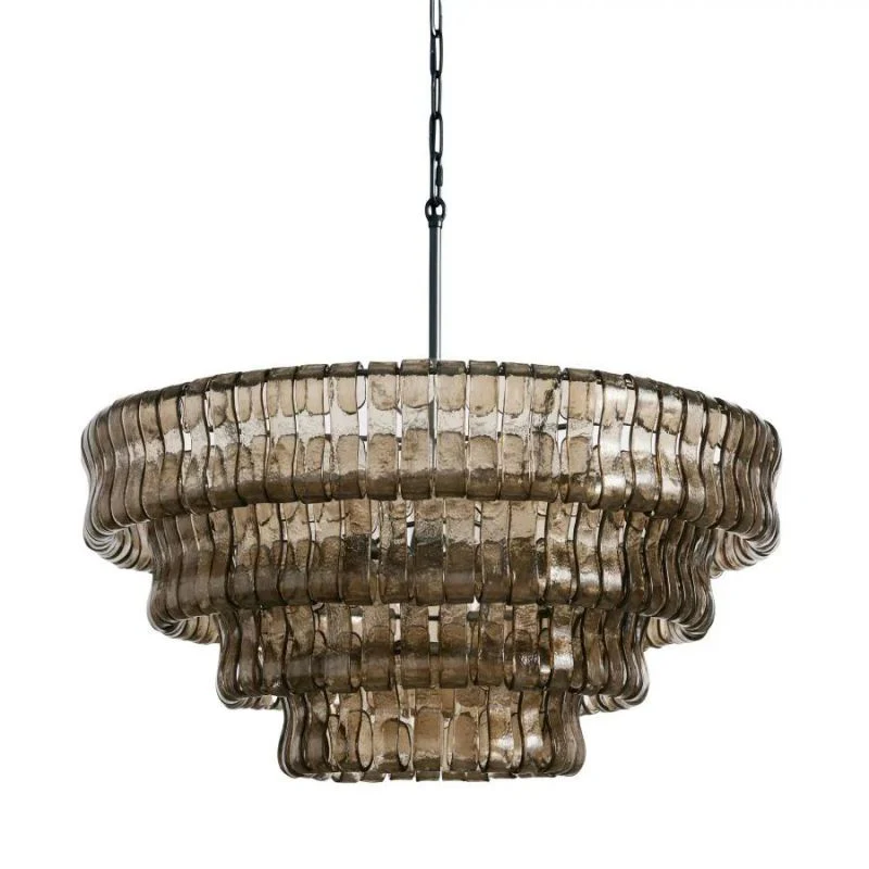 Amor 4-Tier Ghiaccio Glass Round Chandelier 36" - Image 14