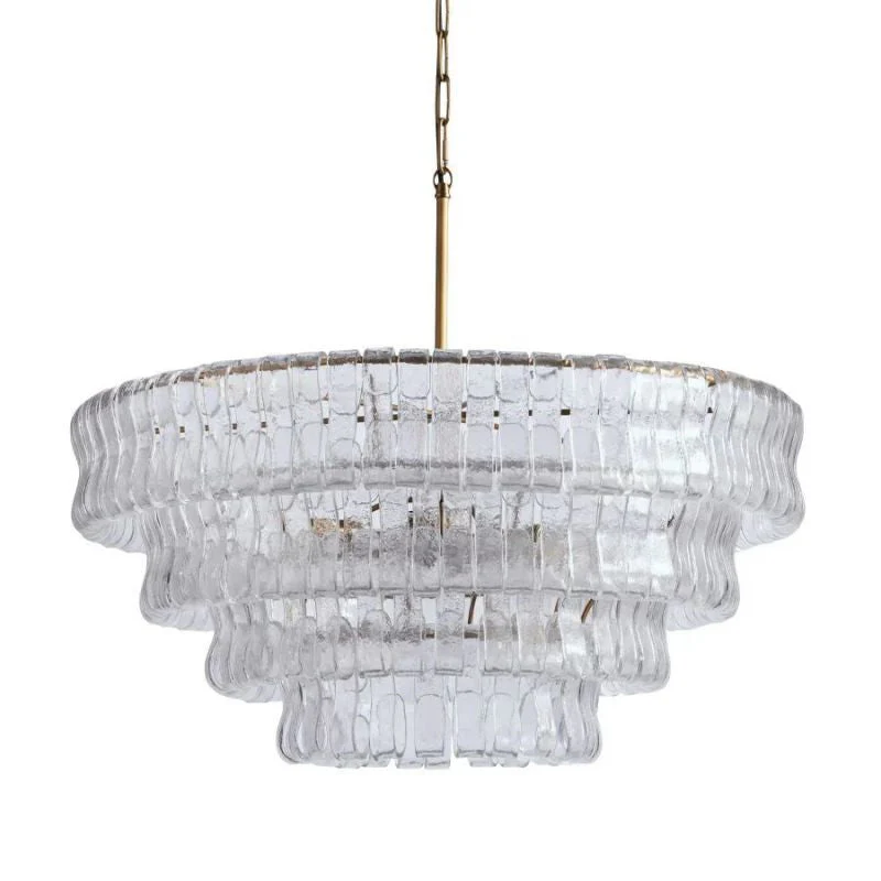 Amor 4-Tier Ghiaccio Glass Round Chandelier 36" - Image 15