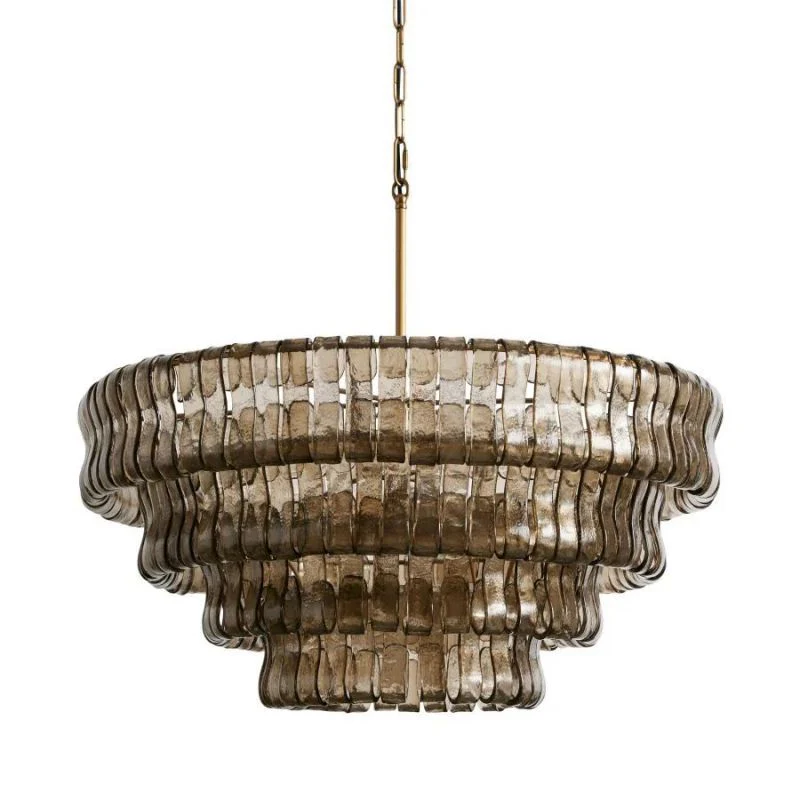 Amor 4-Tier Ghiaccio Glass Round Chandelier 36" - Image 16
