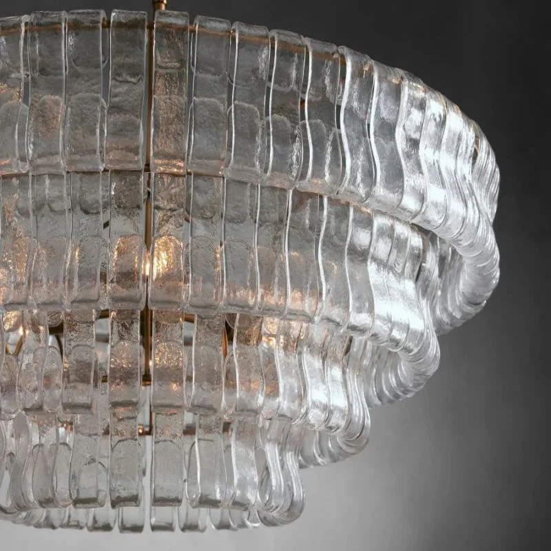 Amor 4-Tier Ghiaccio Glass Round Chandelier 36" - Image 18