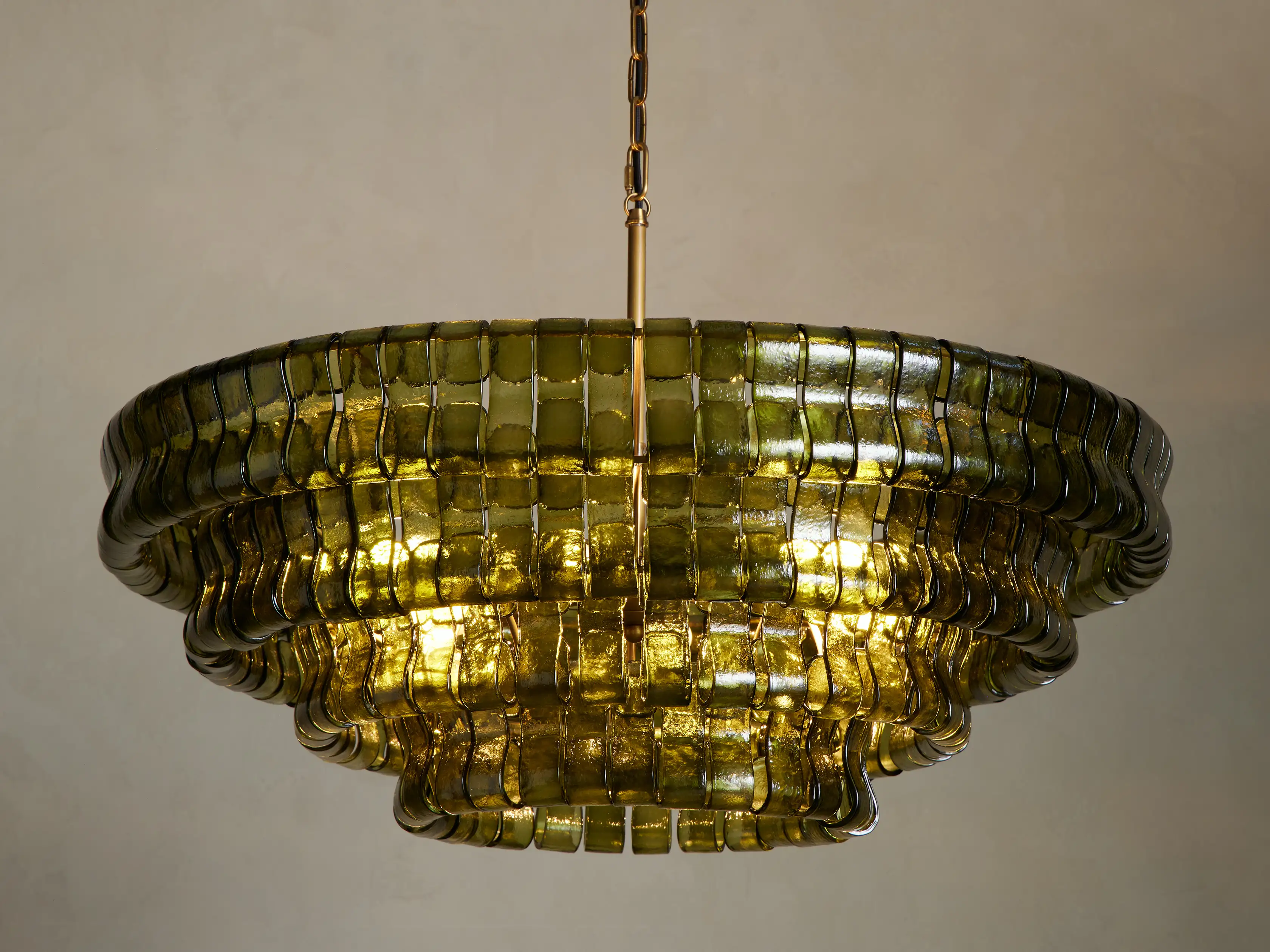Amor 4-Tier Ghiaccio Glass Round Chandelier 36" - Image 21