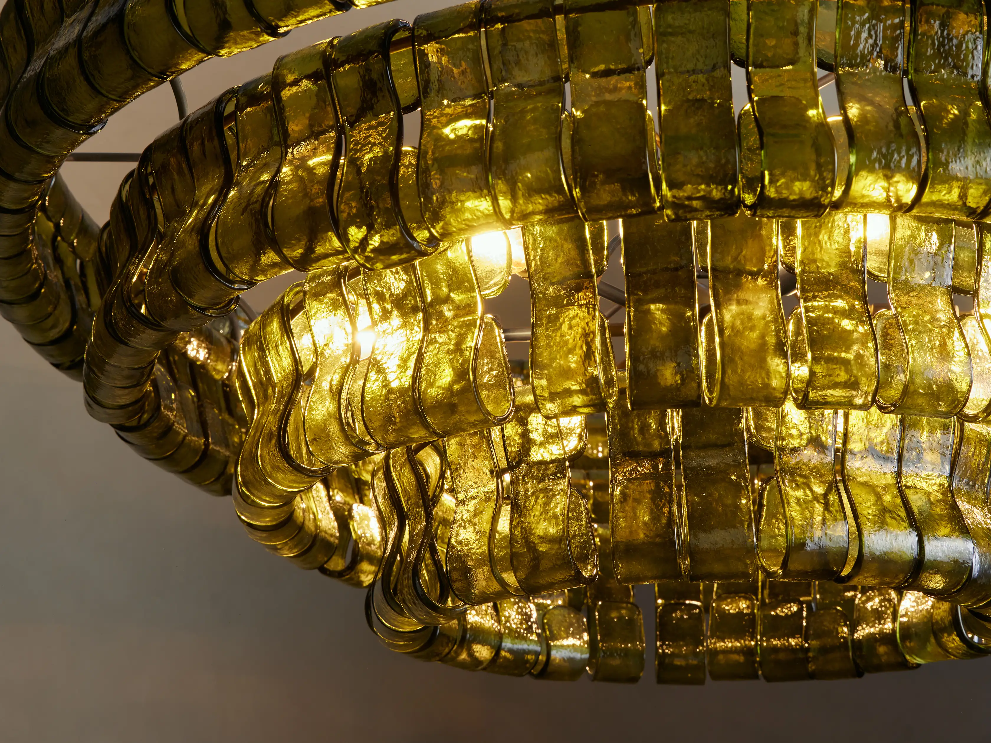 Amor 4-Tier Ghiaccio Glass Round Chandelier 36" - Image 27