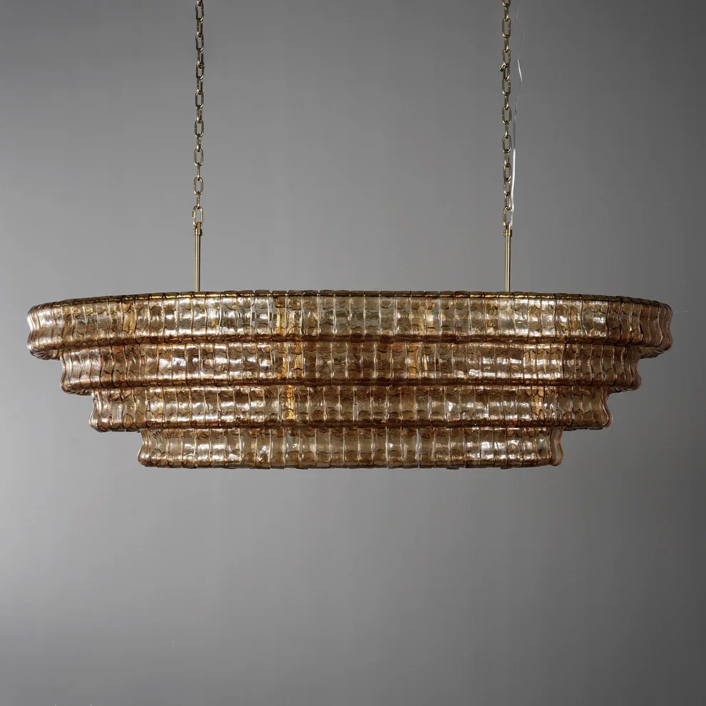 Amor Ghiaccio Glass Oval Chandelier 54"W/65"W - Image 17