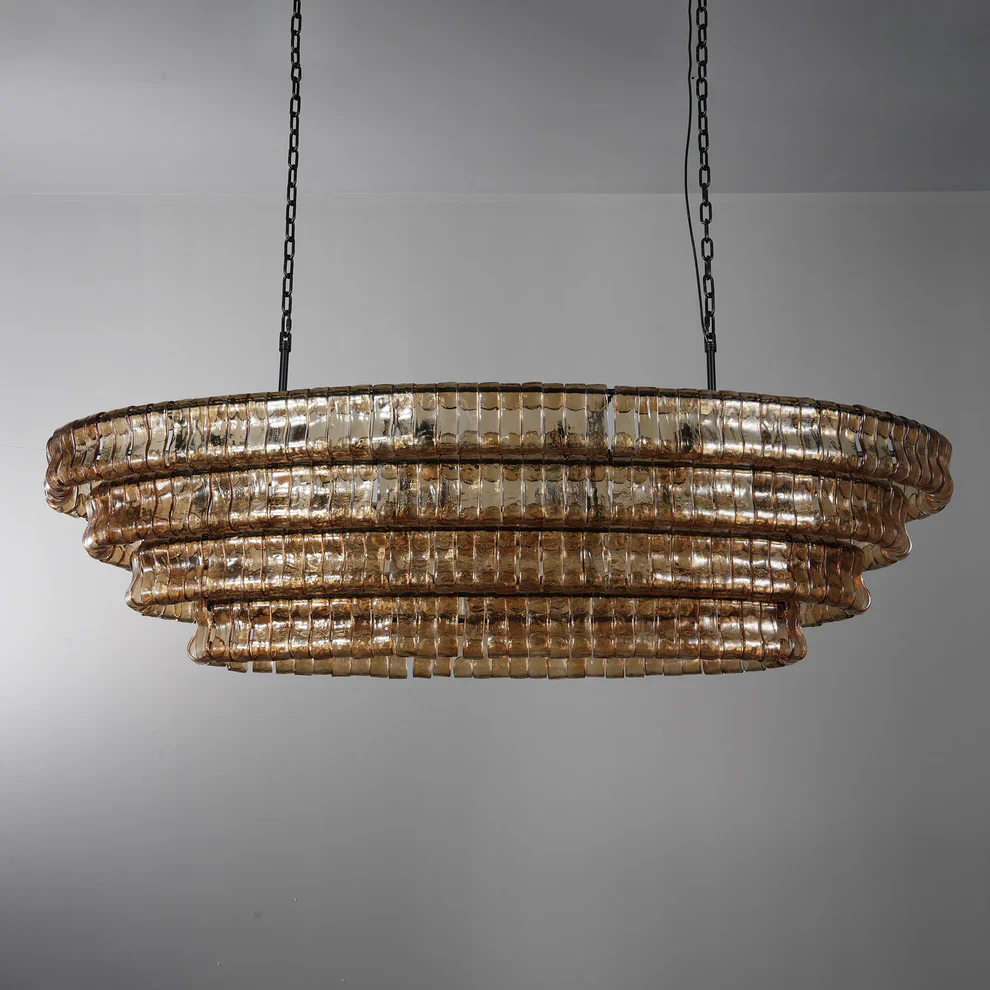 Amor Ghiaccio Glass Oval Chandelier 54"W/65"W - Image 31