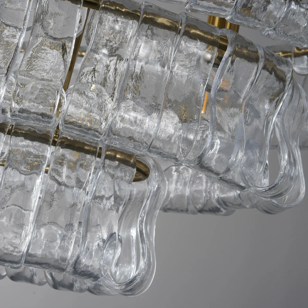 Amor Ghiaccio Glass Oval Chandelier 54"W/65"W - Image 42