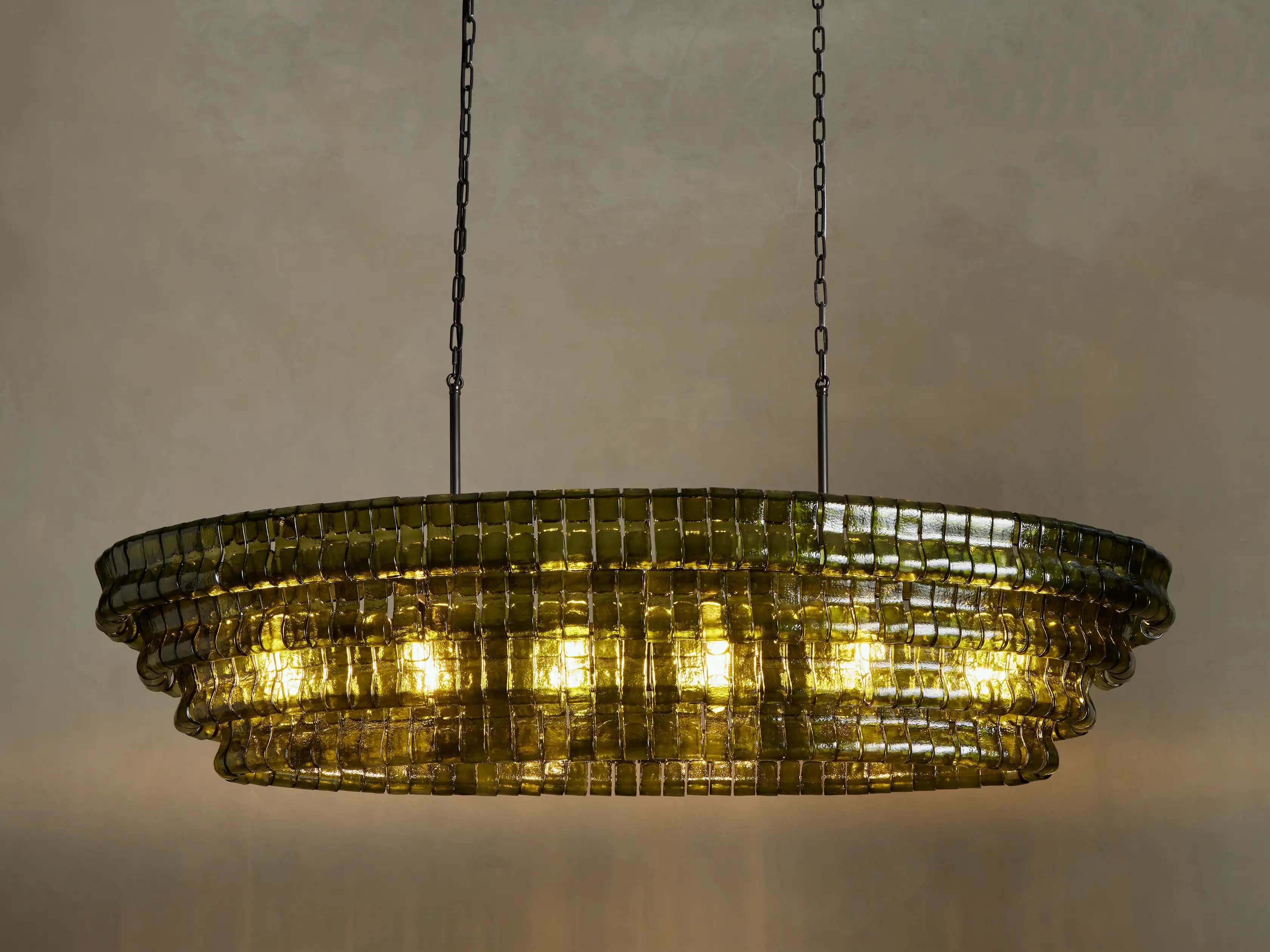 Amor Ghiaccio Glass Oval Chandelier 54"W/65"W - Image 66