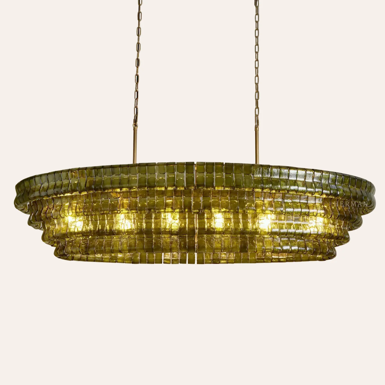 Amor Ghiaccio Glass Oval Chandelier 54"W/65"W - Image 69