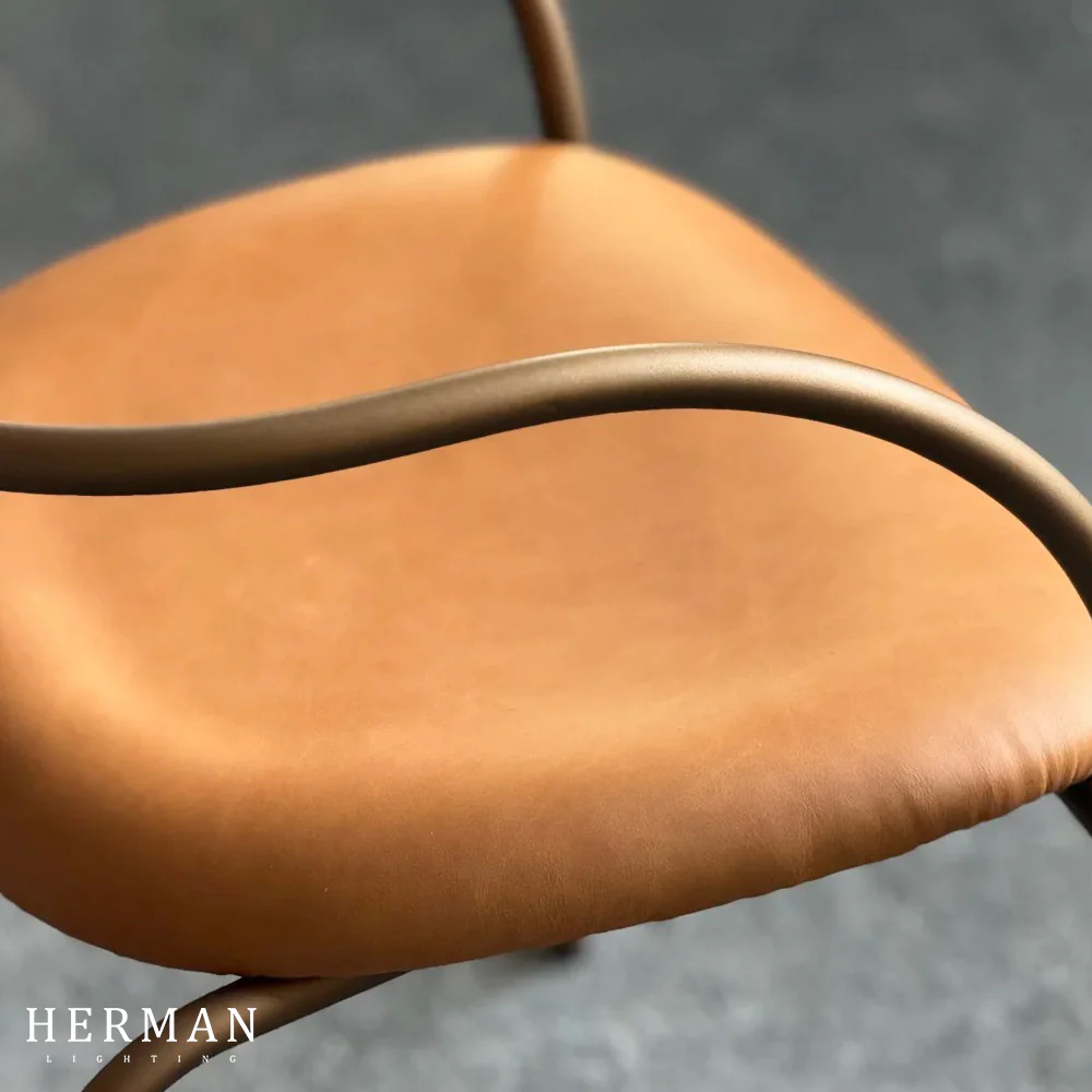 Antique Designer Metal Lounge Chair - Image 5
