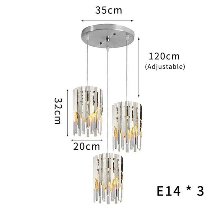 April Crystal Pendant 3 Lights with Canopy - Image 7