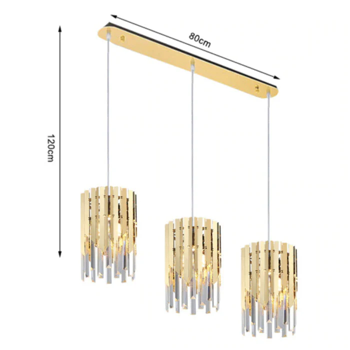 April Gold Plated Crystal Pendant Light - Image 14