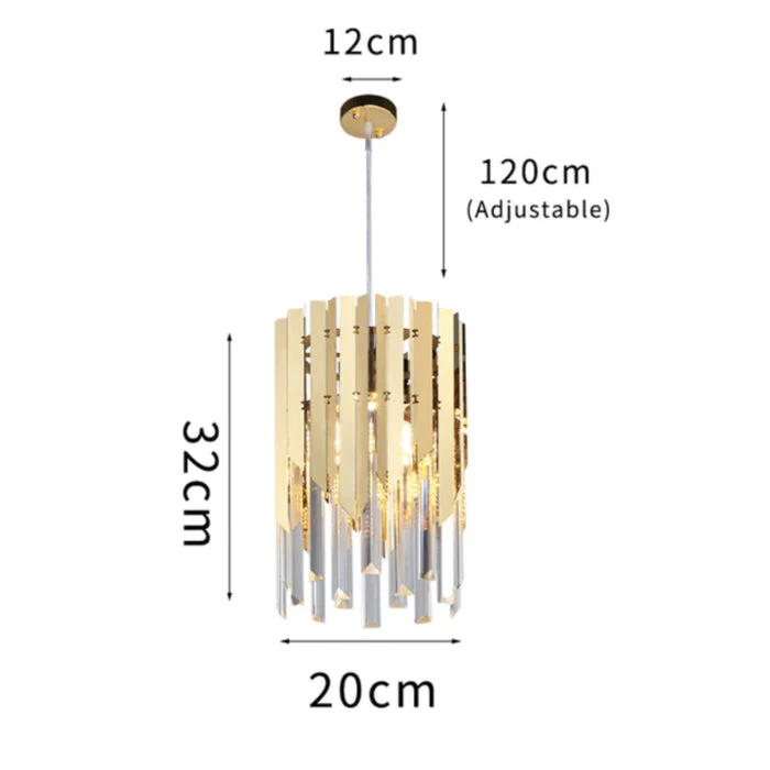 April Gold Plated Crystal Pendant Light - Image 18