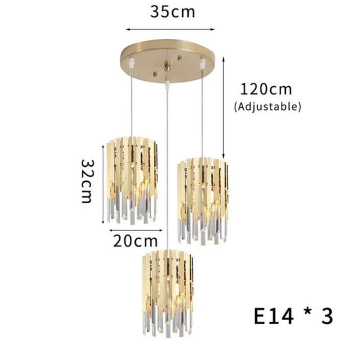April Gold Plated Crystal Pendant Light - Image 22