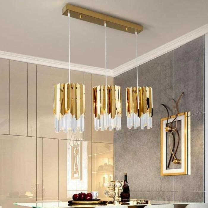 April Gold Plated Crystal Pendant Light - Image 3
