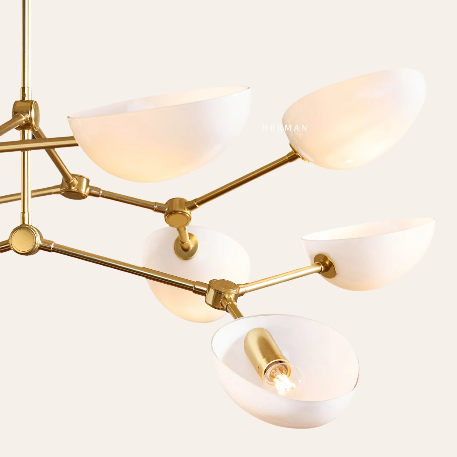 Argus glass Double Tier Chandelier 45" Width - Image 11